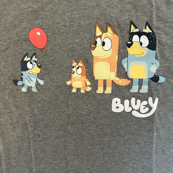 ✅3/$24 Bluey Keepy Uppy T-Shirt Kids XXL Women’s M - Picture 3 of 5